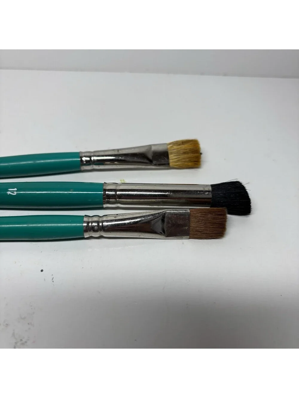 VTG Duncan Ceramic Paint Brushes Lot of 3 BR-532 BR-584 Shader Mother Of Pearl